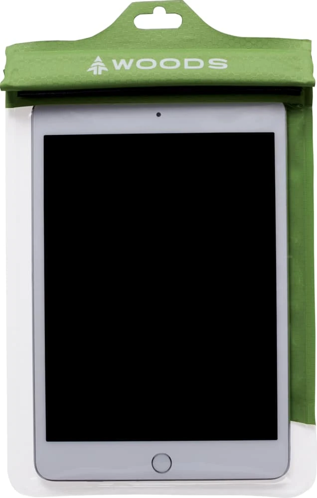 Woods Waterproof Tablet Dry Bag Pouch W/ Zip Seal & Velcro Roll Top Closure, Green 6 Woods Waterproof Tablet Dry Bag Pouch W/ Zip Seal & Velcro Roll Top Closure, Green - Image 4