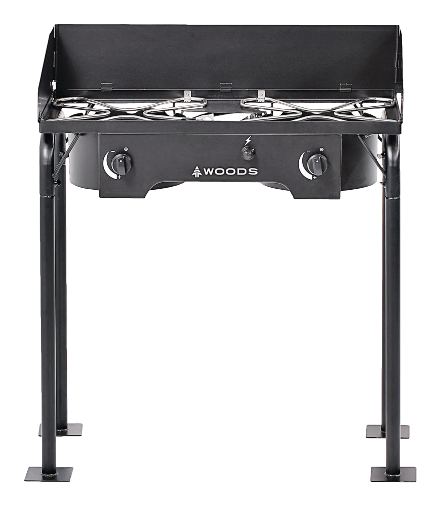 Woods™ Prospector Double-Burner 30,000 BTUs Electric Start Camp Stove 4 Woods™ Prospector Double-Burner 30,000 BTUs Electric Start Camp Stove - Image 2