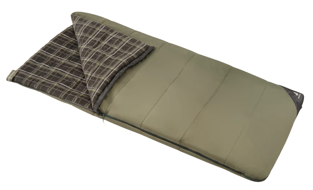 Woods Canmore Cotton Flannel Lined Insulated Cold Weather Sleeping Bag W/ Compression Sack, -10°C 3 Woods Canmore Cotton Flannel Lined Insulated Cold Weather Sleeping Bag W/ Compression Sack, -10°C