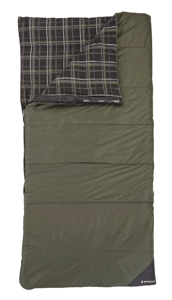 Woods Canmore Cotton Flannel Lined Insulated Cold Weather Sleeping Bag W/ Compression Sack, -10°C 8 Woods Canmore Cotton Flannel Lined Insulated Cold Weather Sleeping Bag W/ Compression Sack, -10°C - Image 6