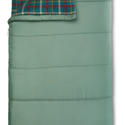 Woods Canmore Cotton Flannel Lined Insulated Cold Weather Sleeping Bag W/ Compression Sack, -15°C
