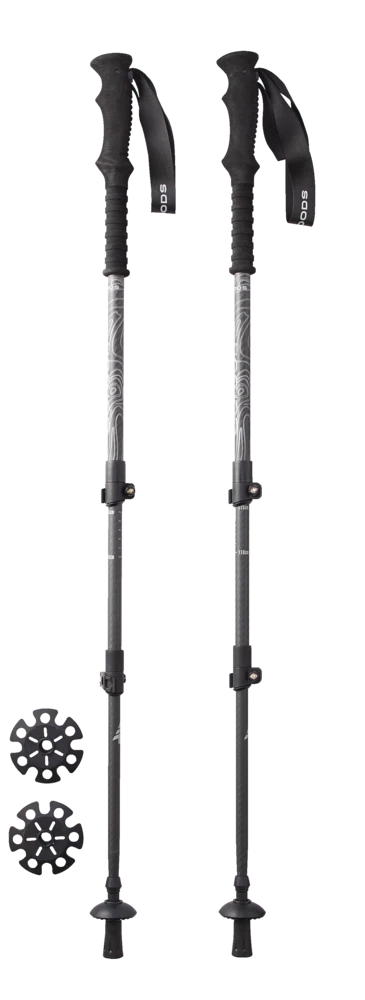 Woods Carbon Ultra-Light Collapsible Adjustable Trekking Poles For Hiking & Walking 3 Woods Carbon Ultra-Light Collapsible Adjustable Trekking Poles For Hiking & Walking