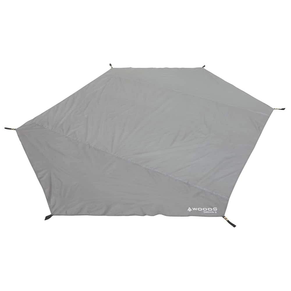 Woods Cascade 3-Person Waterproof Camping Tent Footprint/Ground Cloth Sheet W/ Stuff Sack 3 Woods Cascade 3-Person Waterproof Camping Tent Footprint/Ground Cloth Sheet W/ Stuff Sack