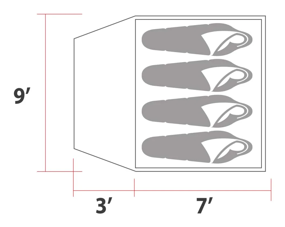 Woods Creekside 3-Season, 4-Person Camping Dome Tent W/ Canopy/Awning, Rain Fly & Carry Bag 9 Woods Creekside 3-Season, 4-Person Camping Dome Tent W/ Canopy/Awning, Rain Fly & Carry Bag - Image 7