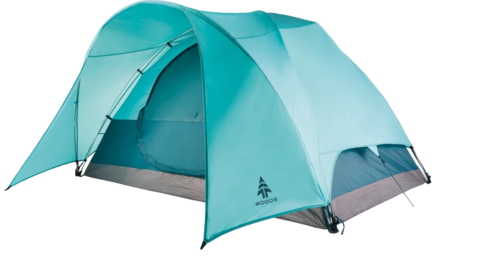 Woods Creekside 3-Season, 4-Person Camping Dome Tent W/ Canopy/Awning, Rain Fly & Carry Bag 8 Woods Creekside 3-Season, 4-Person Camping Dome Tent W/ Canopy/Awning, Rain Fly & Carry Bag - Image 6