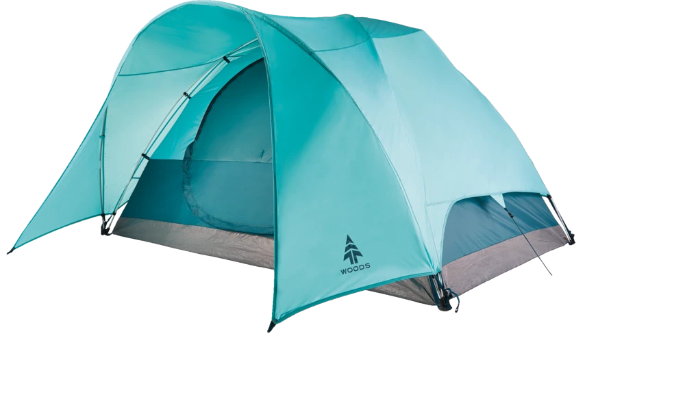 Woods Creekside 3-Season, 4-Person Camping Dome Tent W/ Canopy/Awning, Rain Fly & Carry Bag 7 Woods Creekside 3-Season, 4-Person Camping Dome Tent W/ Canopy/Awning, Rain Fly & Carry Bag - Image 5