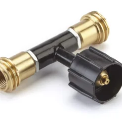 Woods™ Brass & Steel Dual Appliance Tank Converter For Camping, 20-lb