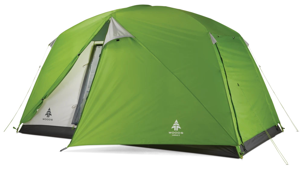Woods Lookout 3-Season, 6-Person Camping Dome Tent W/ Vestibule, Rain Fly & Carry Bag 4 Woods Lookout 3-Season, 6-Person Camping Dome Tent W/ Vestibule, Rain Fly & Carry Bag - Image 2