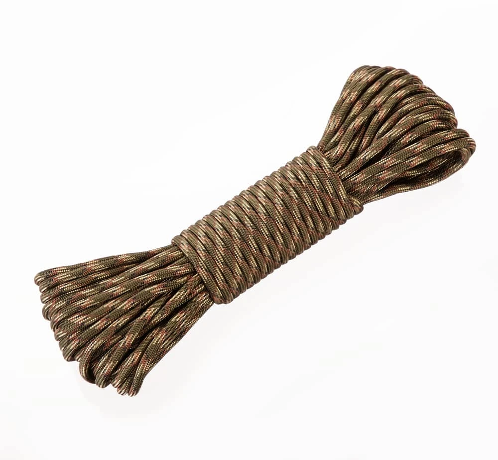 Woods Camping Fire Starter Rope, 550 Nylon Paracord Survival Rope W/ Cotton Core, 15m 2 Woods Camping Fire Starter Rope, 550 Nylon Paracord Survival Rope W/ Cotton Core, 15m