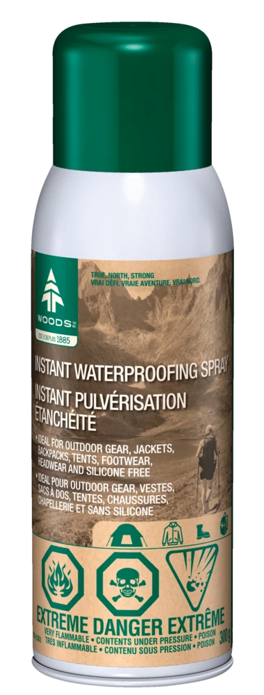 Woods Instant Waterproofing Spray For Camping Gear, Tents, Outerwear & Footwear, 300-g 3 Woods Instant Waterproofing Spray For Camping Gear, Tents, Outerwear & Footwear, 300-g