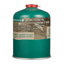Woods Butane Propane Gas Cylinder/Canister, Fuel For Camping Stoves/Lanterns/Heaters, 16-oz