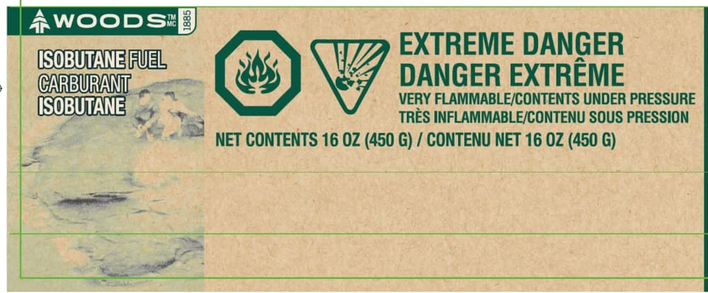 Woods Butane Propane Gas Cylinder/Canister, Fuel For Camping Stoves/Lanterns/Heaters, 16-oz 4 Woods Butane Propane Gas Cylinder/Canister, Fuel For Camping Stoves/Lanterns/Heaters, 16-oz - Image 2