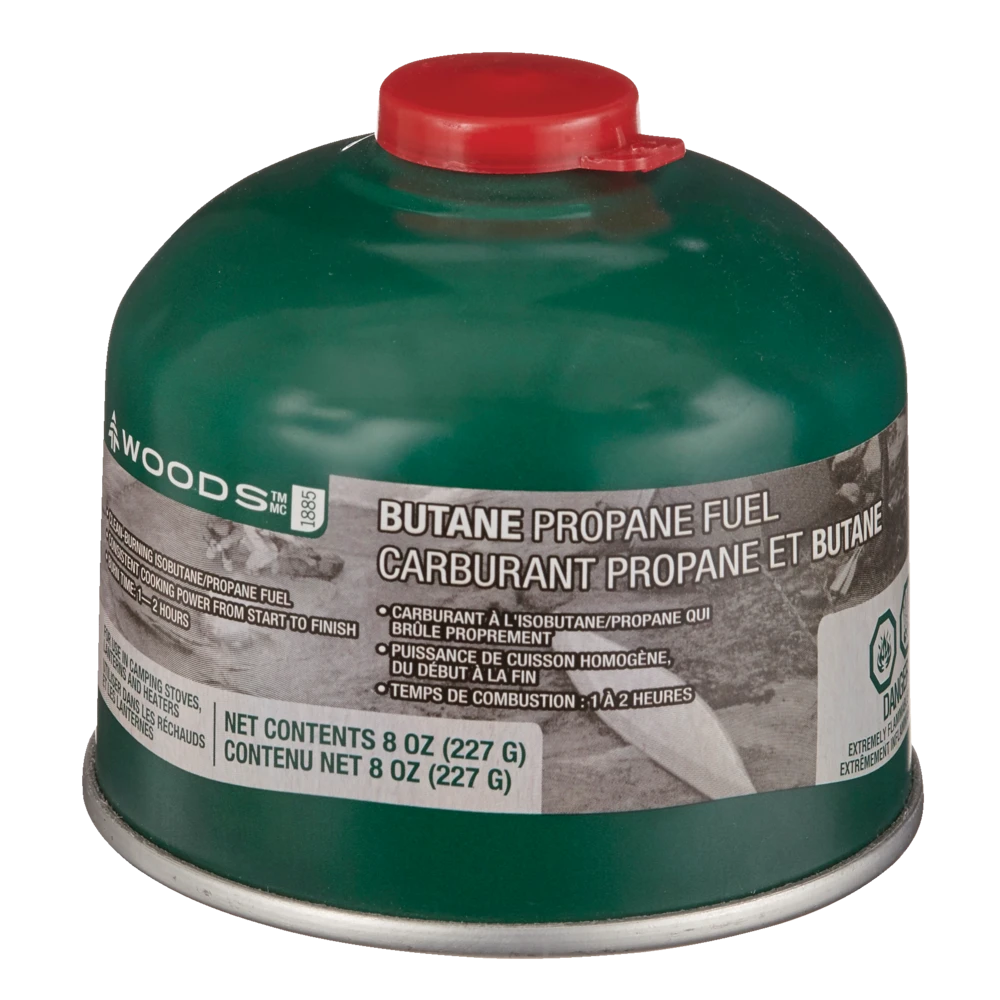 Woods Butane Propane Gas Cylinder/Canister, Fuel For Camping Stoves, Lanterns & Heaters, 8-oz 4 Woods Butane Propane Gas Cylinder/Canister, Fuel For Camping Stoves, Lanterns & Heaters, 8-oz - Image 2