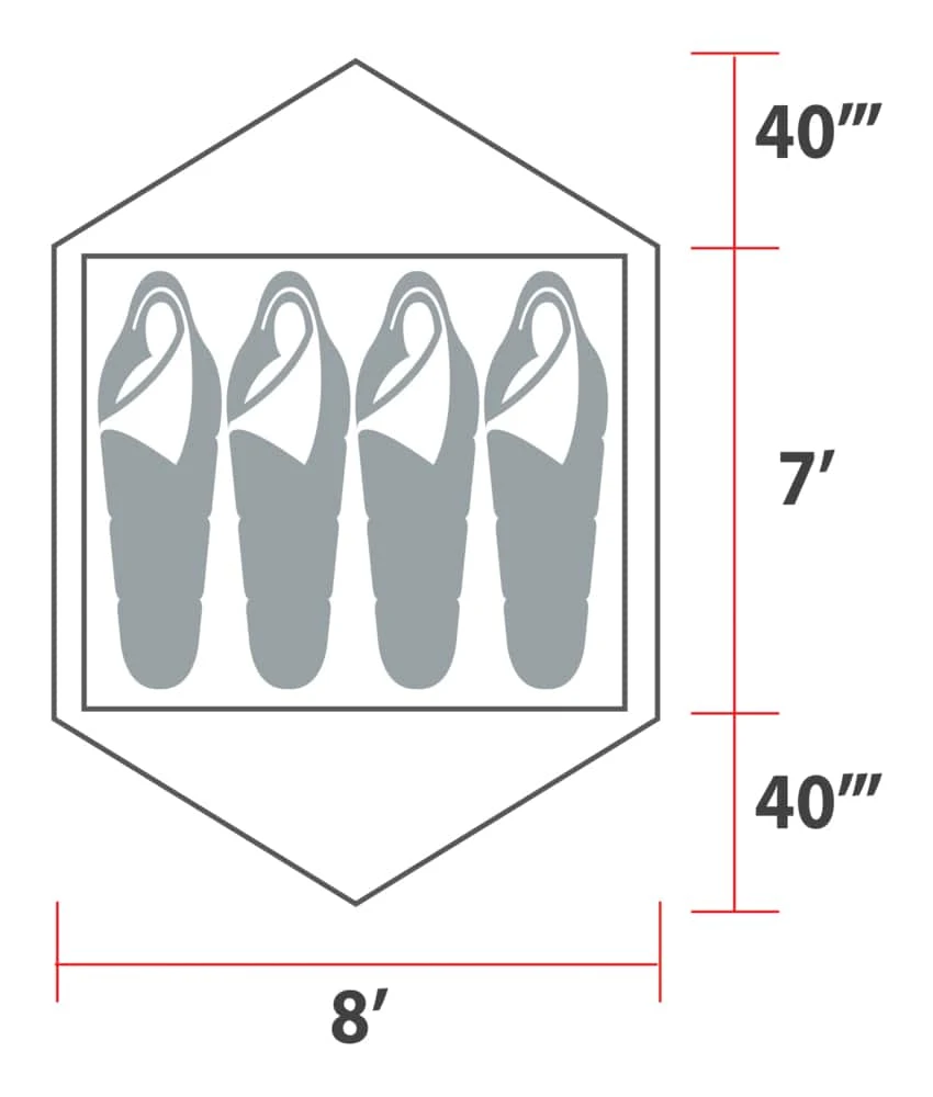 Woods Lookout 3-Season, 4-Person Camping Dome Tent W/ Vestibule, Rain Fly & Carry Bag 16 Woods Lookout 3-Season, 4-Person Camping Dome Tent W/ Vestibule, Rain Fly & Carry Bag - Image 14
