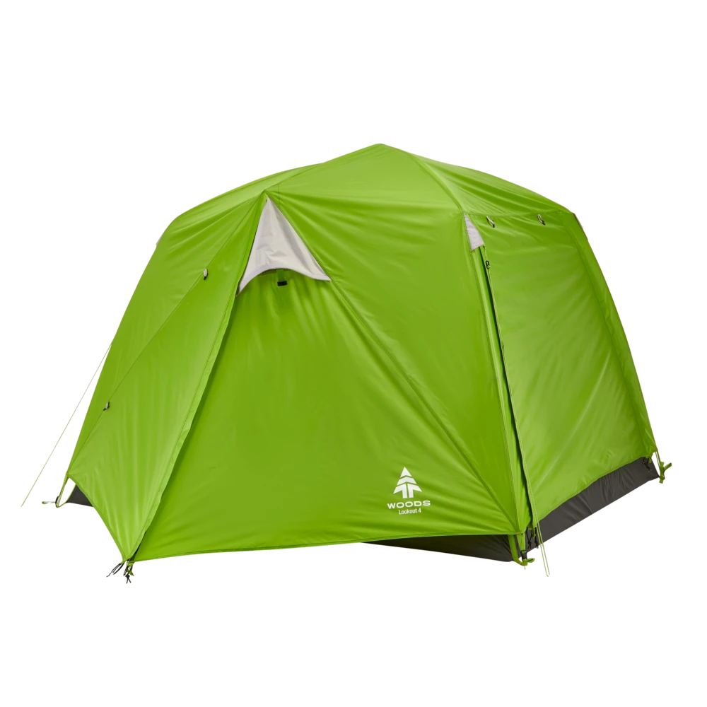 Woods Lookout 3-Season, 4-Person Camping Dome Tent W/ Vestibule, Rain Fly & Carry Bag 9 Woods Lookout 3-Season, 4-Person Camping Dome Tent W/ Vestibule, Rain Fly & Carry Bag - Image 7