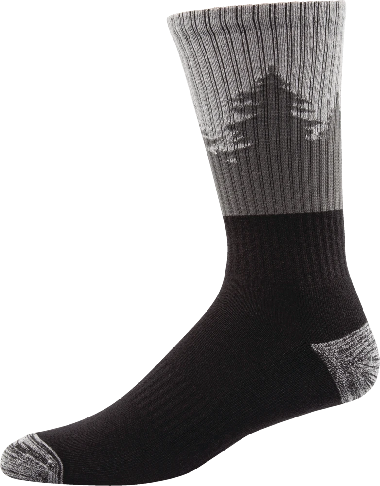 Woods™ Men's Hiking Socks, Black/Grey 4 Woods™ Men's Hiking Socks, Black/Grey - Image 2