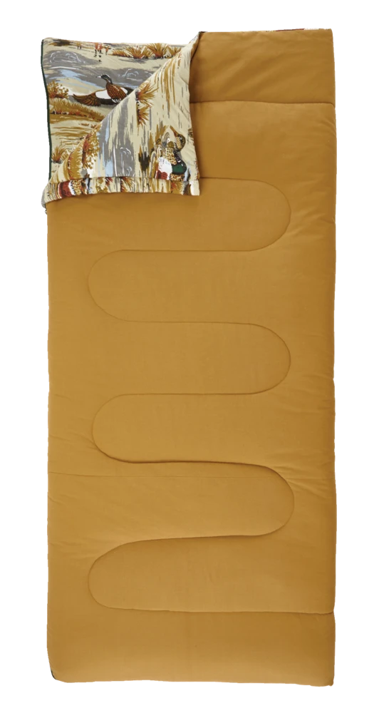 Woods Migrator Duck Print Insulated Cotton Canvas Cold Weather Sleeping Bag W/ Flannel Lining & Duffel Bag, -15°C 5 Woods Migrator Duck Print Insulated Cotton Canvas Cold Weather Sleeping Bag W/ Flannel Lining & Duffel Bag, -15°C - Image 3