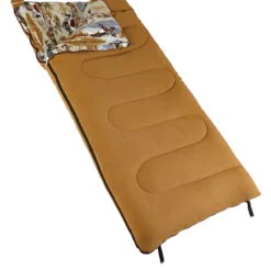 Woods Migrator Duck Print Insulated Cotton Canvas Cold Weather Sleeping Bag W/ Flannel Lining & Duffel Bag, -15°C