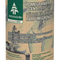 Woods Scented Lamp Oil, Paraffin-Based Fuel For Wick-Feeding Camping Lamps, 710-mL, Pomegranate