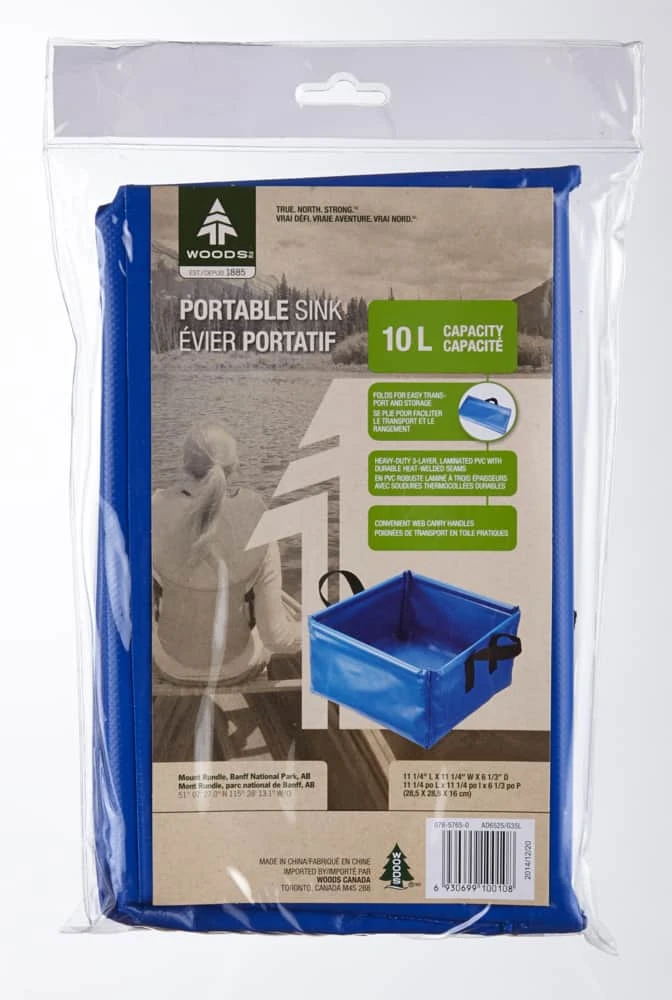 Woods Portable Folding Camping Sink W/ Handles, 10-L 5 Woods Portable Folding Camping Sink W/ Handles, 10-L - Image 3