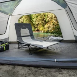 Woods Portable Quick Set-Up Folding Adjustable Camping Lounger/Cot, Supports 300 Lbs, Grey -Woods Shop woods quick set adjustable camp cot 35c28897 ded5 4499 b978 6b8d6820c97d