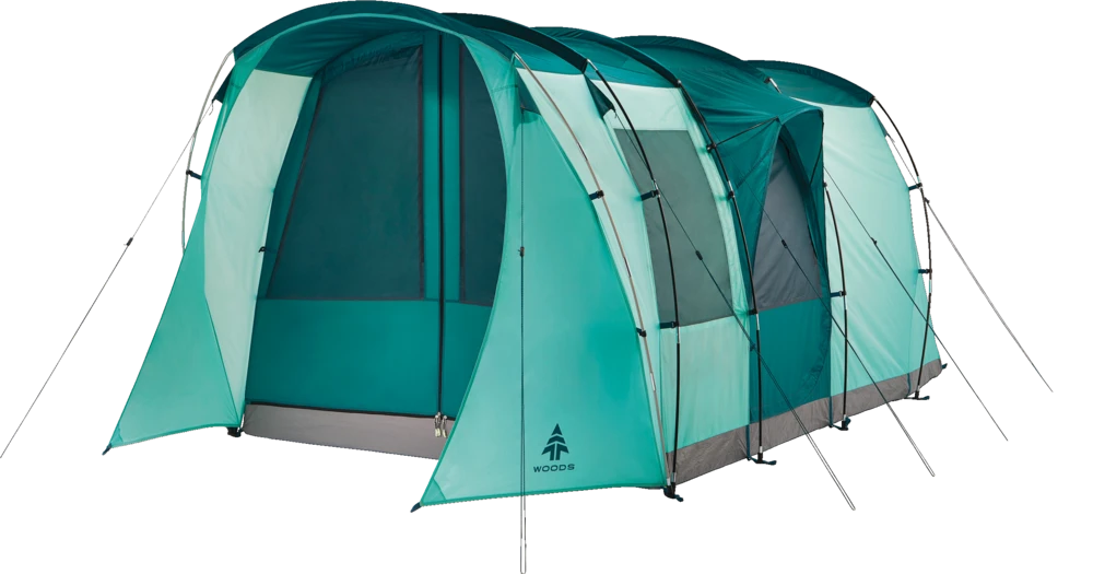 Woods Refuge 3-Season, 6-Person, 2-Room Easy Set-Up Camping Tent W/ Divider, Vestibule & Carry Bag 4 Woods Refuge 3-Season, 6-Person, 2-Room Easy Set-Up Camping Tent W/ Divider, Vestibule & Carry Bag - Image 2