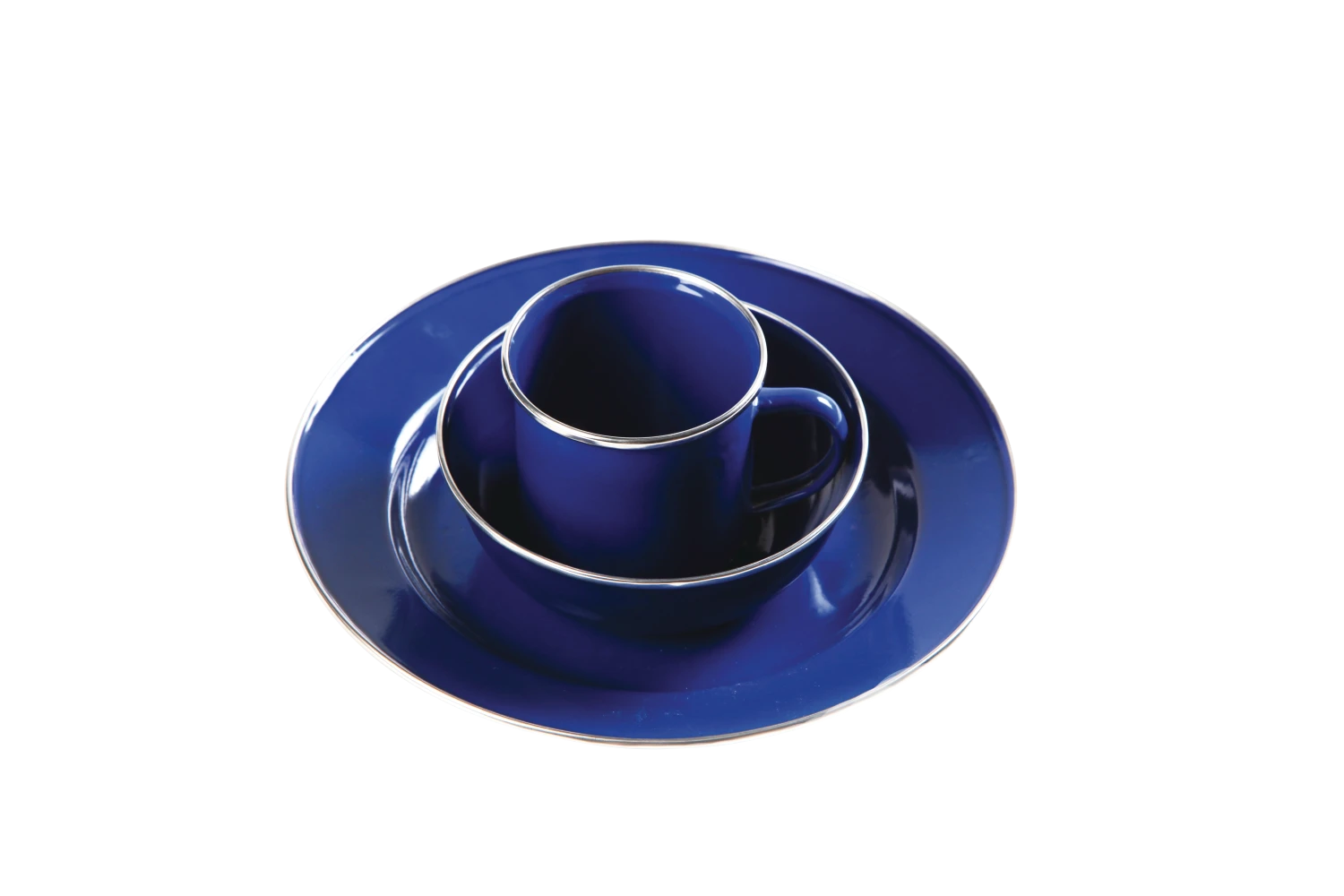 Woods Individual Enamel Camping Tableware Set, 3-pc 4 Woods Individual Enamel Camping Tableware Set, 3-pc - Image 2