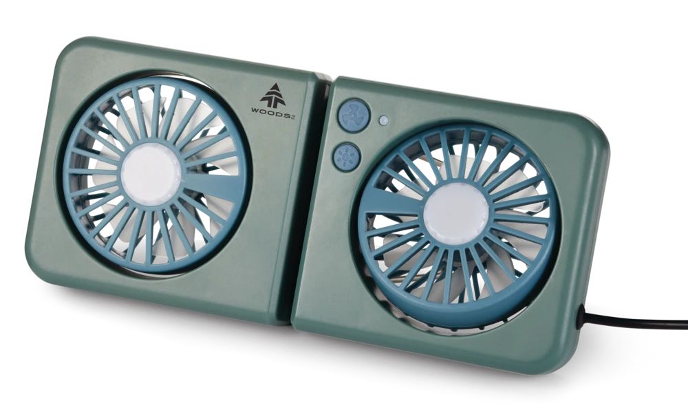 Woods™ Oroshi Battery-Powered Compact Camping Tent Fan & Tent Light W/ Power Bank 3 Woods™ Oroshi Battery-Powered Compact Camping Tent Fan & Tent Light W/ Power Bank