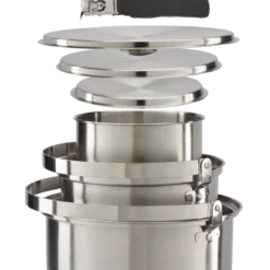 Woods™ Viand Stainless Steel Camping Pot Set, 4-pc -Woods Shop woods viand 4 piece camp pot set 04093bb1 3175 4aef afd3 dcf8cd63d512