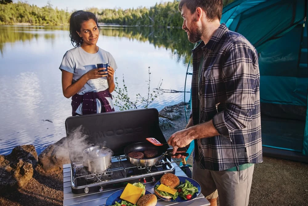 Woods™ Quick Fire Double-Burner 20,000 BTUs Electric Start Camp Stove 5 Woods™ Quick Fire Double-Burner 20,000 BTUs Electric Start Camp Stove - Image 3