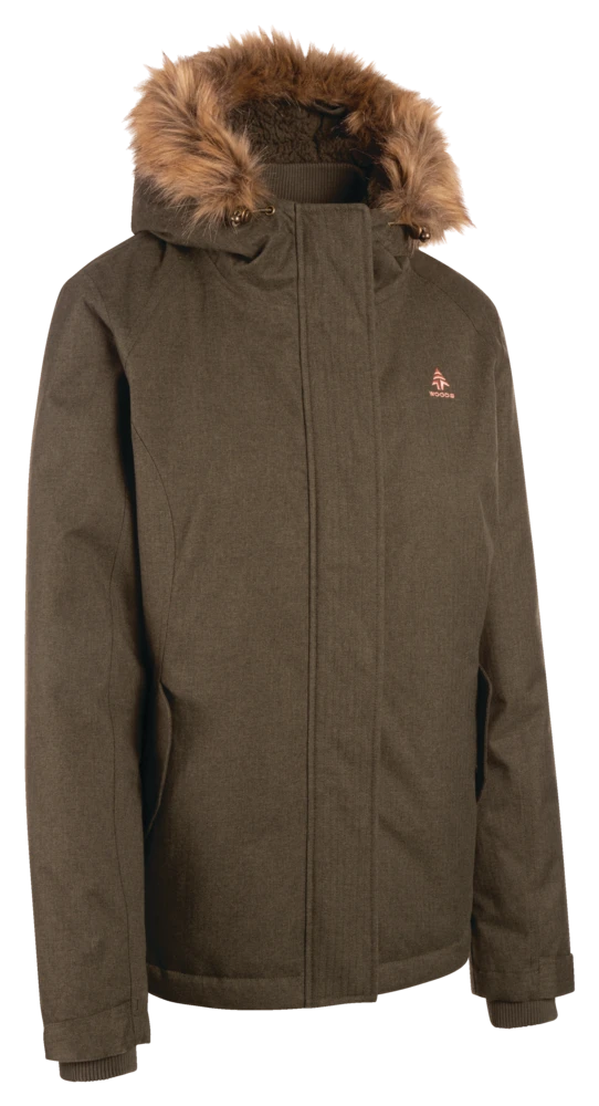 Woods Women's Nicole Insulated Waterproof Winter Parka Jacket Sherpa/Faux Fur Hood, Green 3 Woods Women's Nicole Insulated Waterproof Winter Parka Jacket Sherpa/Faux Fur Hood, Green