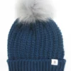 Woods Women's Faux Fur Pom-Pom Cuffed Knit Toque Beanie Hat Warm Winter Ski/Snow Sports