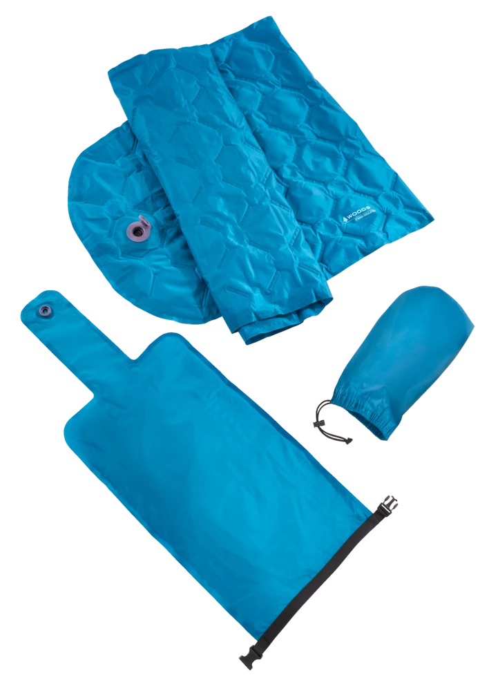 Woods Expedition Revo Single Thermal Inflatable Camping Sleeping Pad/Air Mat With Bellows Nylon Pump, 2.2-In 9 Woods Expedition Revo Single Thermal Inflatable Camping Sleeping Pad/Air Mat With Bellows Nylon Pump, 2.2-In - Image 7